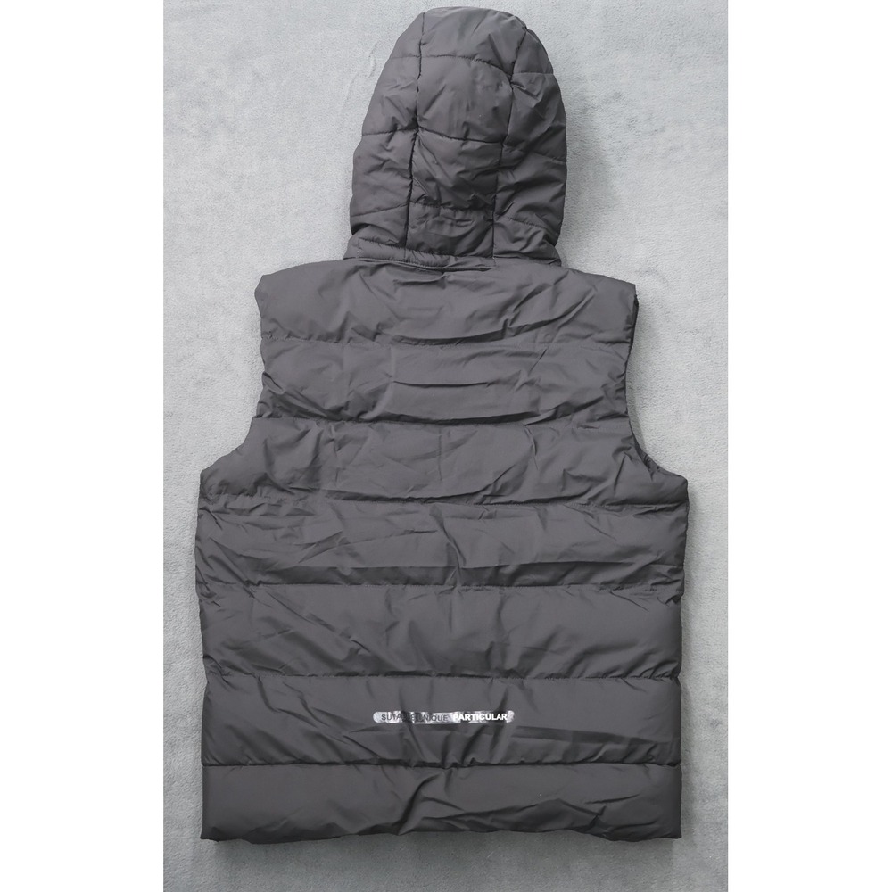 Unbranded Puffer Vest Women XL Black New Hooded Quilted Sleeveless Jacket Sport - Picture 5 of 14